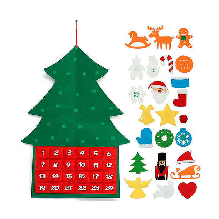 AdventTree, vlnený vianočný stromček s kalendárom - Image 1