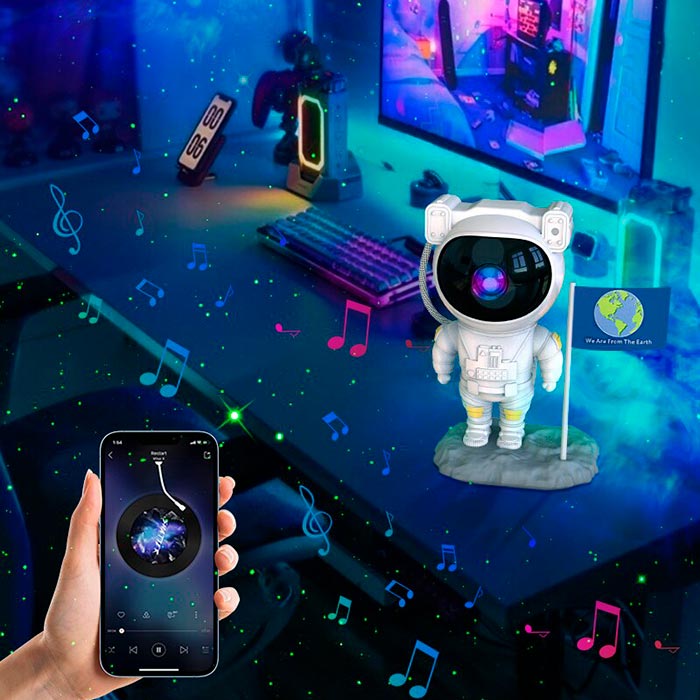 AstronautLamp, nočný projektor s efektom galaxie a LED svetlom - Image 8