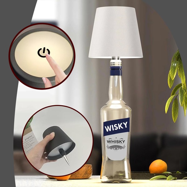 Bezdrôtová LED lampa na fľašu, BOTLEAMP - Image 4