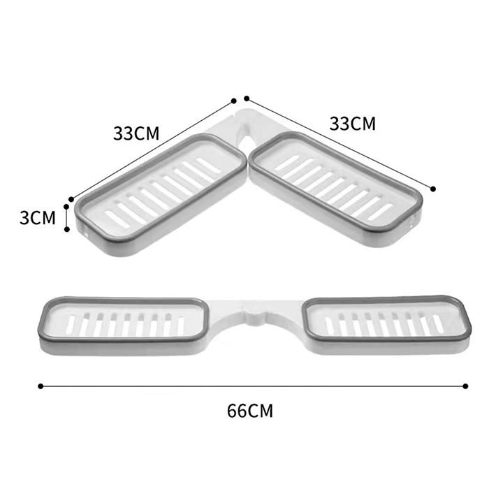 BathroomShelf, polička do kúpeľne, ktorú je možné nainštalovať v uhle 90° alebo 180° - Image 2