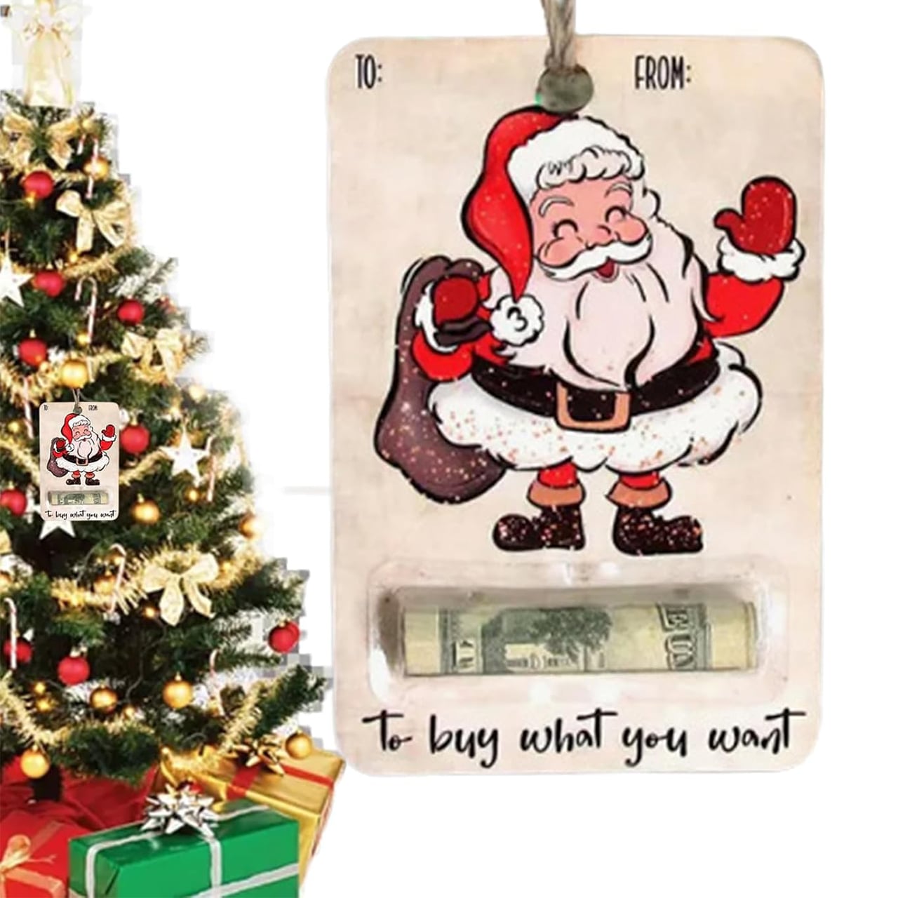 BestGift, vianočná pohľadnica s priehradkou na peniaze (3 kusy) - Image 10