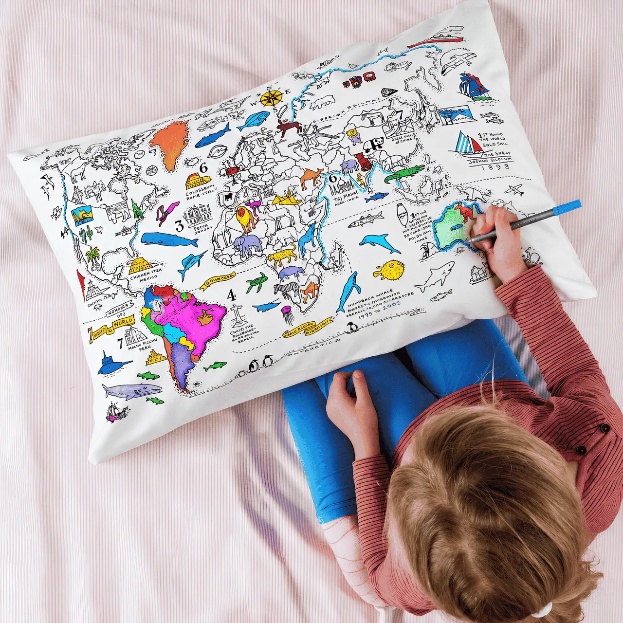 Vyfarbi si vankúš – mapa sveta, ColoringPillow - Image 4
