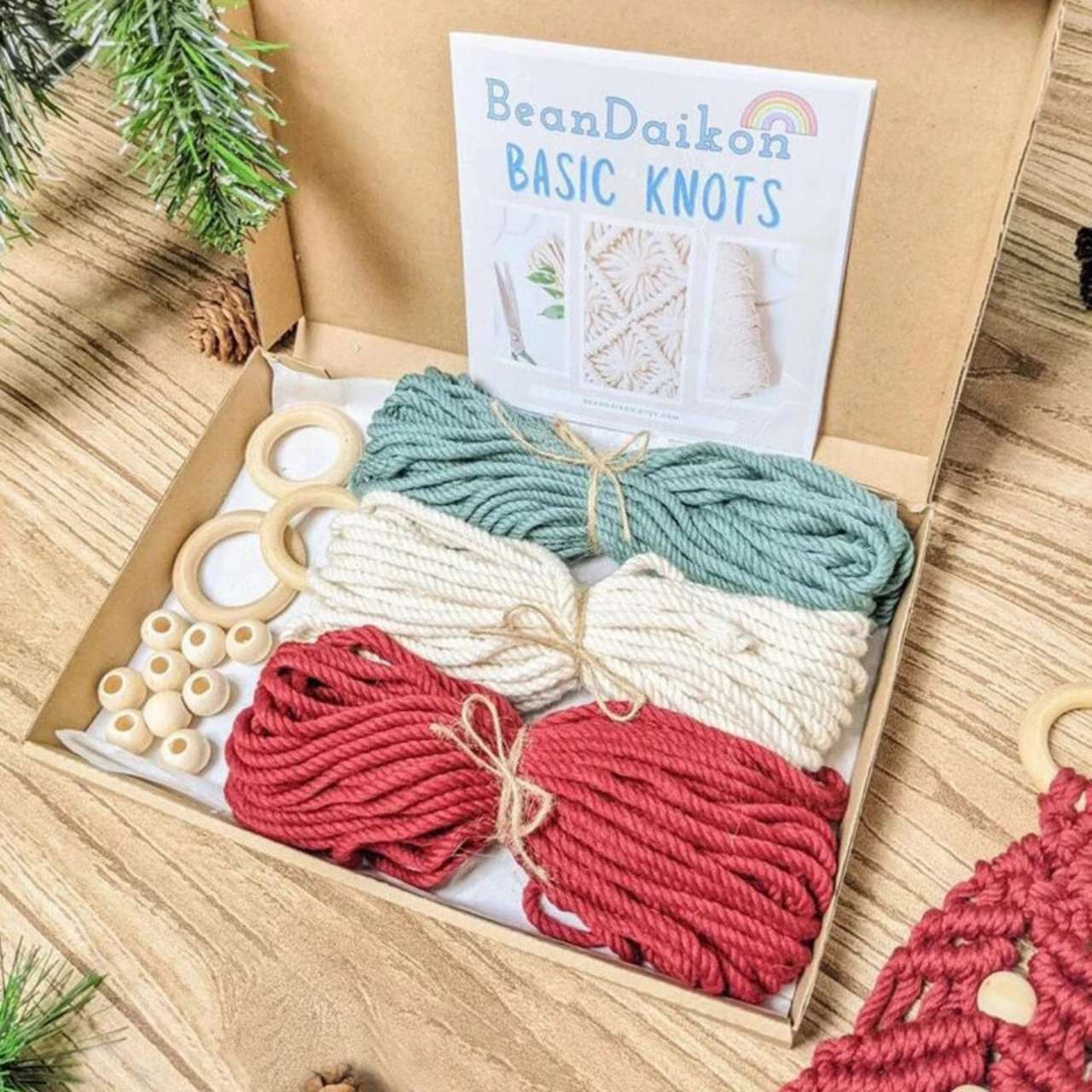 CraftKit, vianočná súprava na výrobu macramé ozdôb - Image 8