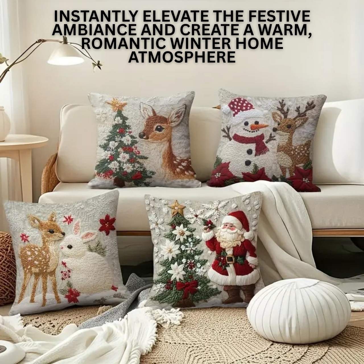 CutePillows, vianočné obliečky na vankúše (4 kusy) - Image 8