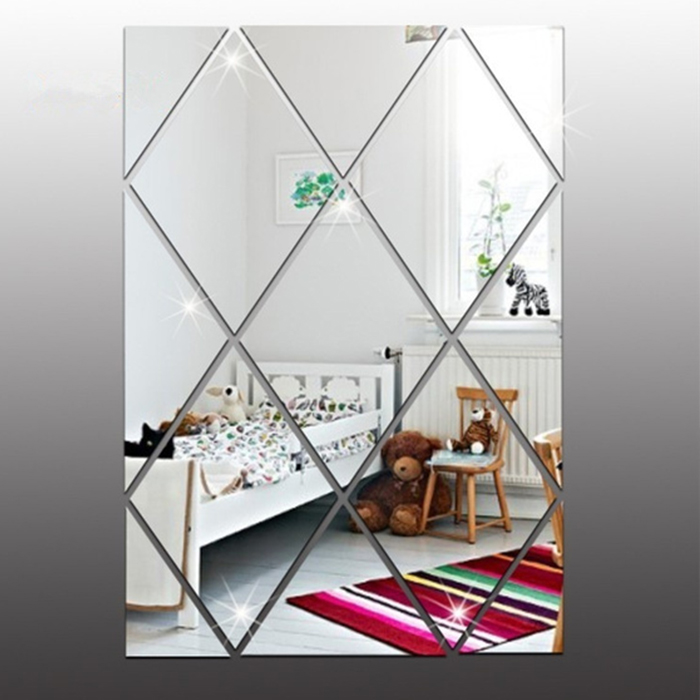 DiamondMirror, zrkadlové nálepky v tvare diamantu, ktoré rozžiaria a osvetlia každú miestnosť (32 ks) - Image 4