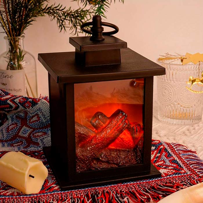 FireLantern, dekoratívna lampa s vzhľadom krbu a virtuálnym ohňom - Image 5