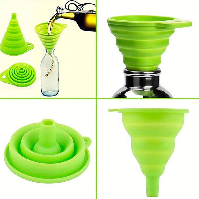 Funnel, skladací silikónový lievik na rozlievanie tekutín a iných potravín - Image 3