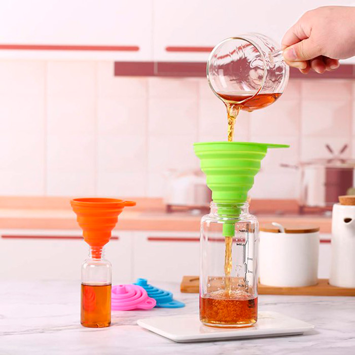 Funnel, skladací silikónový lievik na rozlievanie tekutín a iných potravín - Image 5