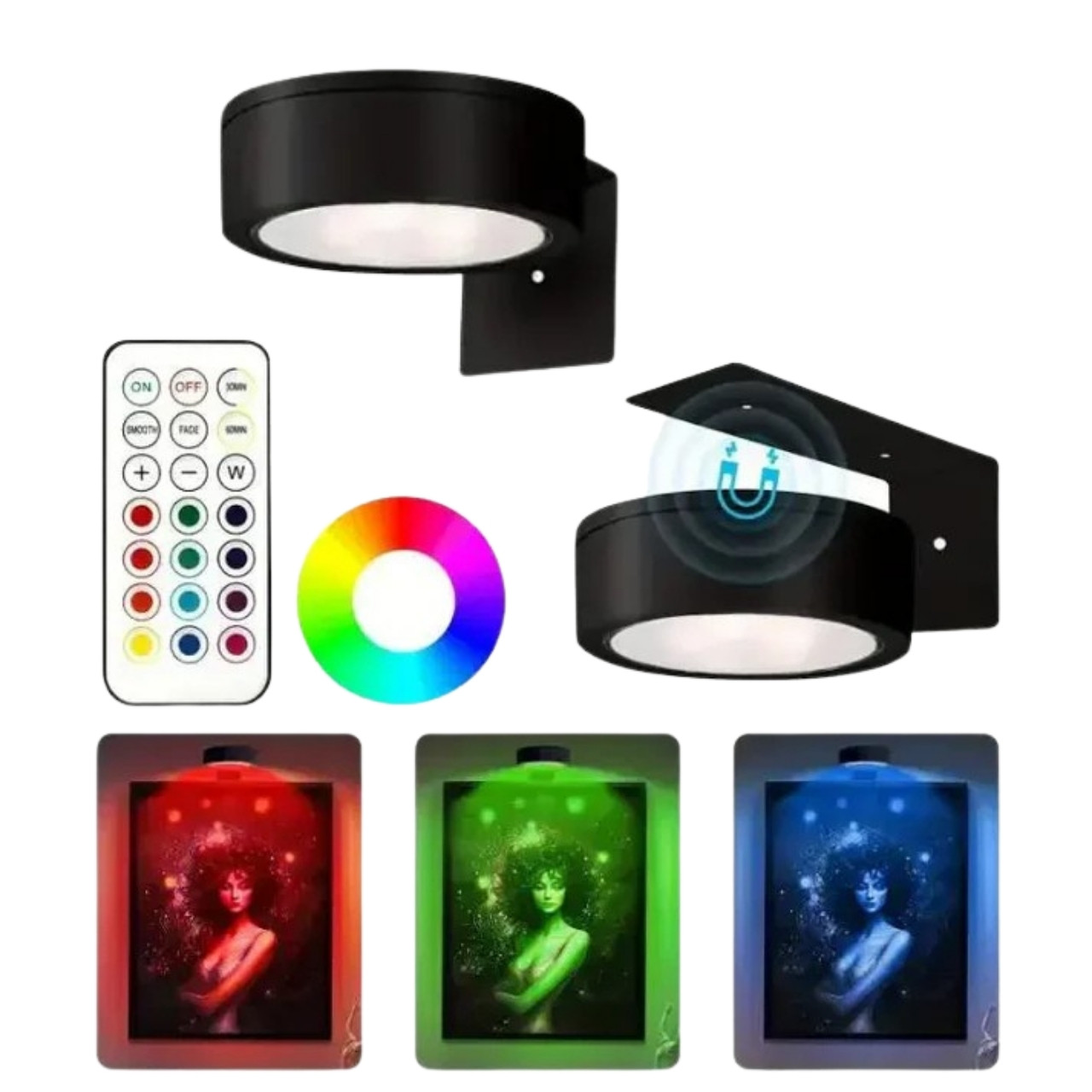 GalleryGlow, Magnetický LED osvetľovač obrázkov (2 ks) - Image 2