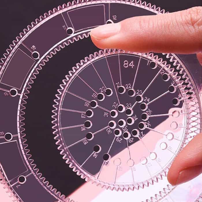 GeoArtKit, 27-dielna sada na kreslenie s geometrickými spirografmi - Image 6