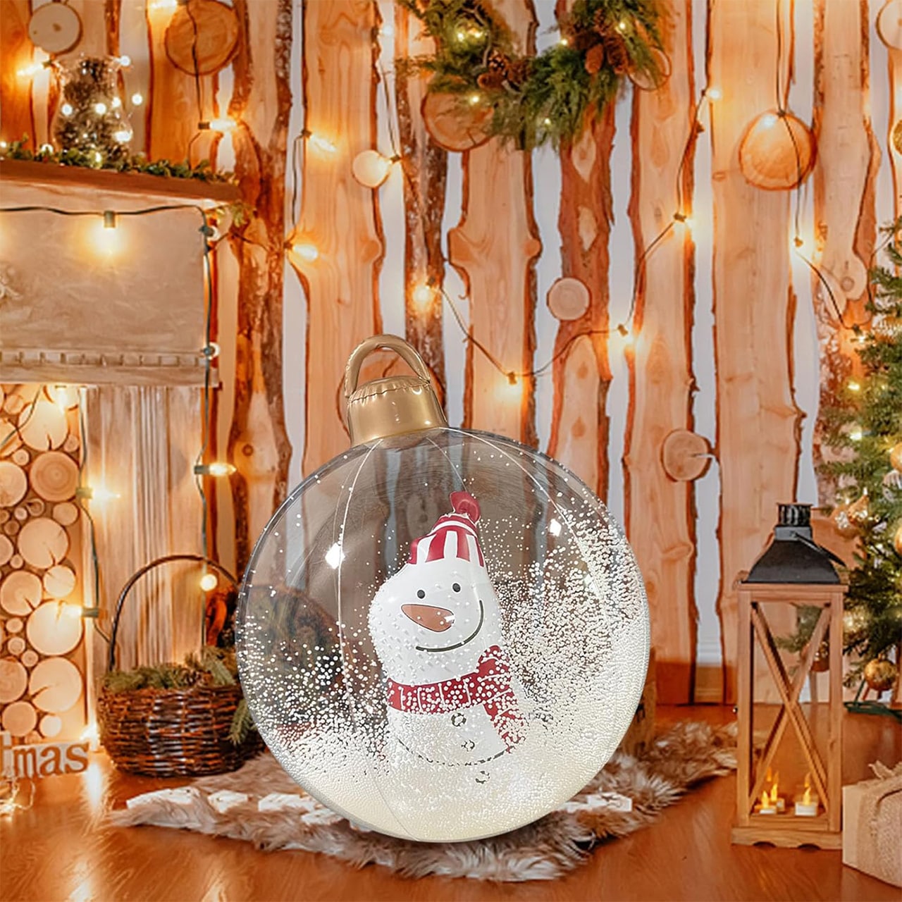 GlowySnowy, vianočná guľa s motívom snehuliaka a svetlom - Image 6