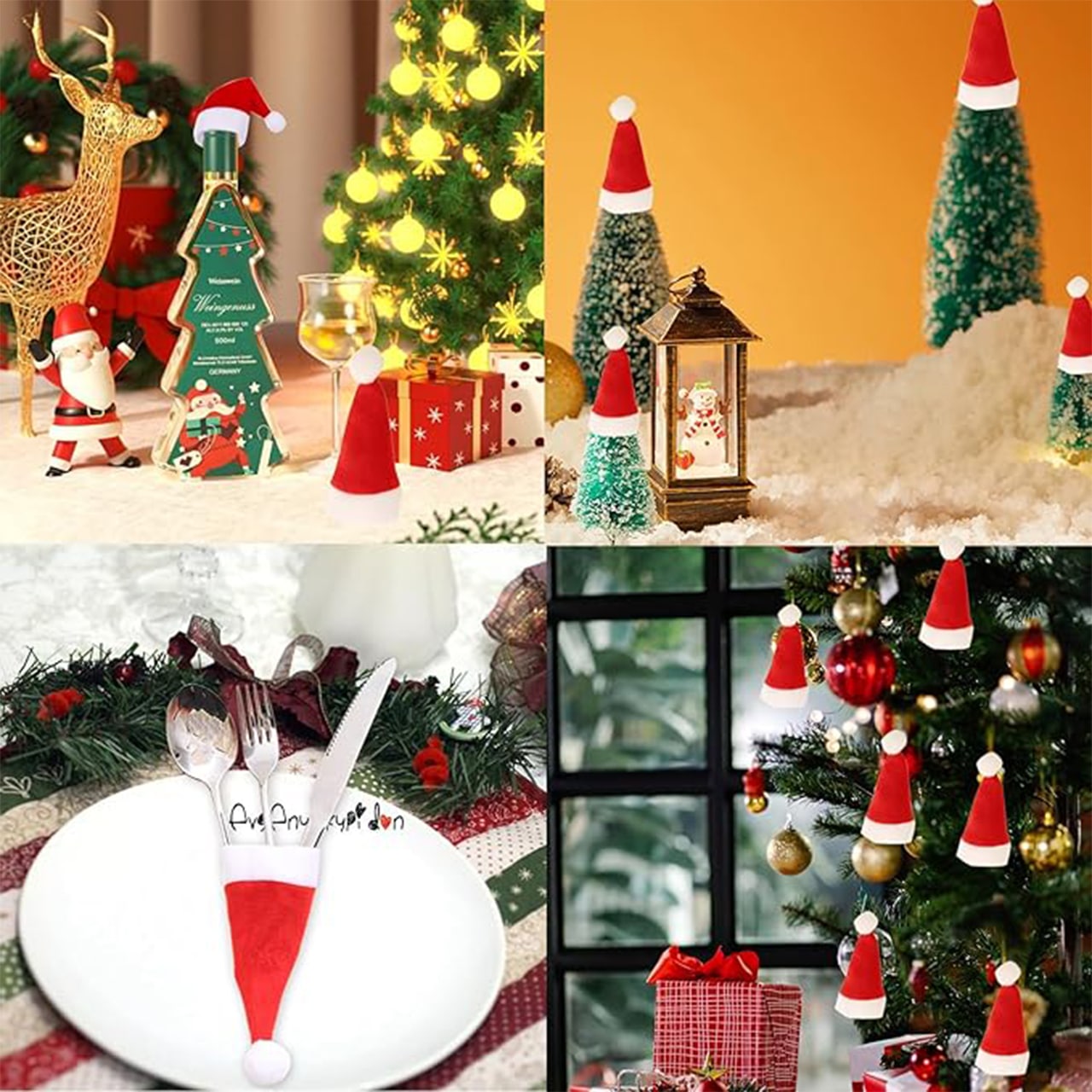 HatBundle, podložka pod tanier v tvare Santa klobúka (20 kusov) a slávnostný poťah na stoličku (4 kusy) - Image 1