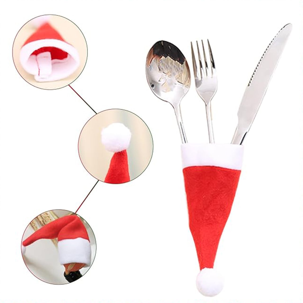 HatBundle, podložka pod tanier v tvare Santa klobúka (20 kusov) a slávnostný poťah na stoličku (4 kusy) - Image 7