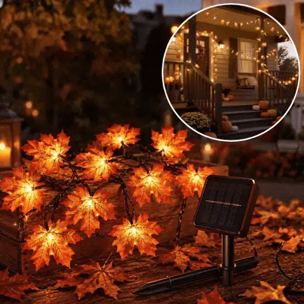 Solárna LED svetelná reťaz s jesennými listami, MapleLeaf - Image 1