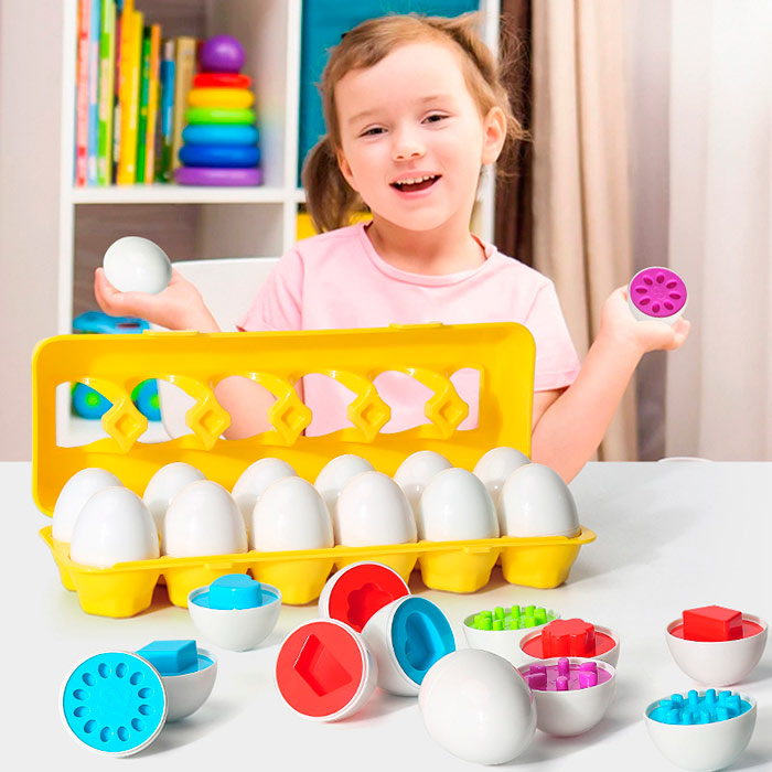 MatchingEggs, didaktická hračka - sada s krabičkou a 12 vajíčkami - Image 6