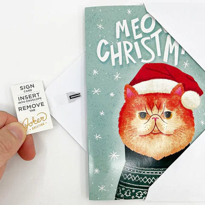 MeowCard, zábavná zvuková vianočná karta s mačkou - Image 3