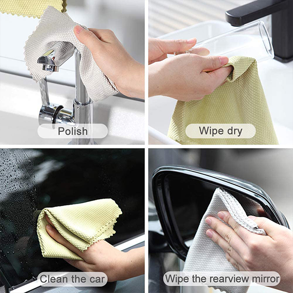 MicrofiberCloth, viacúčelová utierka na čistenie z mikrovlákien (4 ks) - Image 6