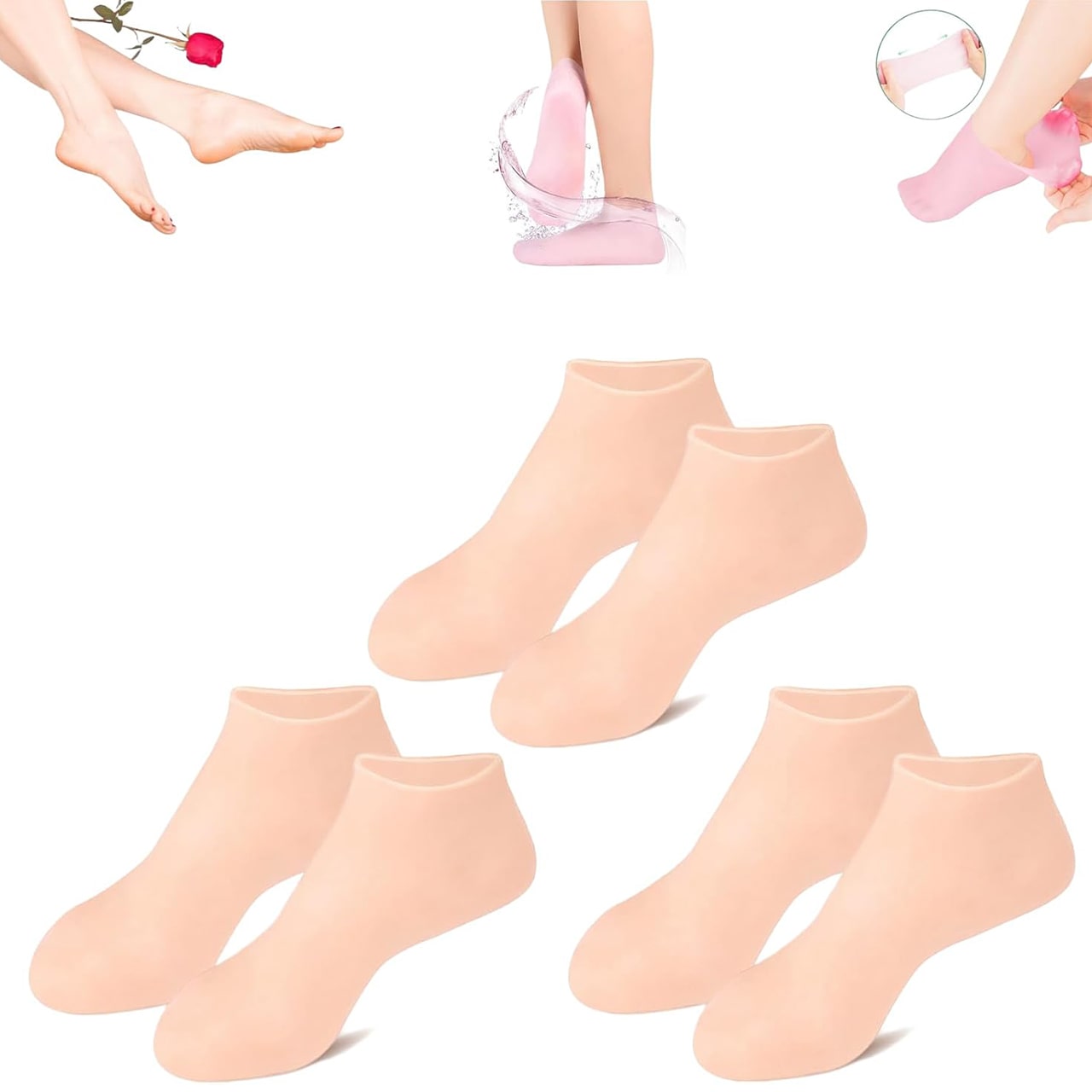 MoistMask, zvlhčujúce silikónové ponožky na starostlivosť o nohy (1+1 ZADARMO) - Image 10