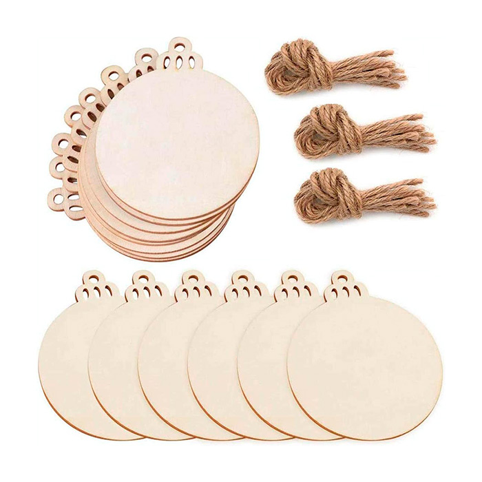 Ornaments, drevené vianočné ozdoby, ktoré si vytvoríte sami (30 kusov) - Image 1
