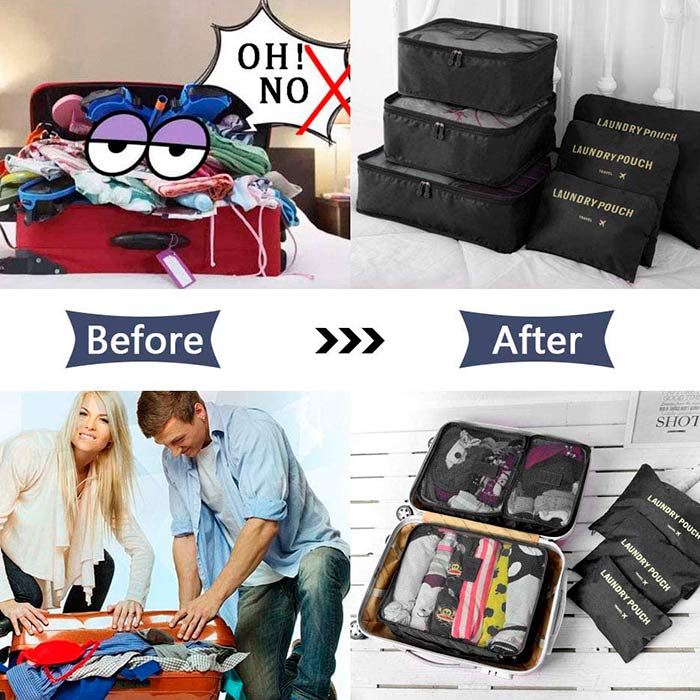 PackingBags, cestovné organizačné tašky (6 kusov) - Image 4