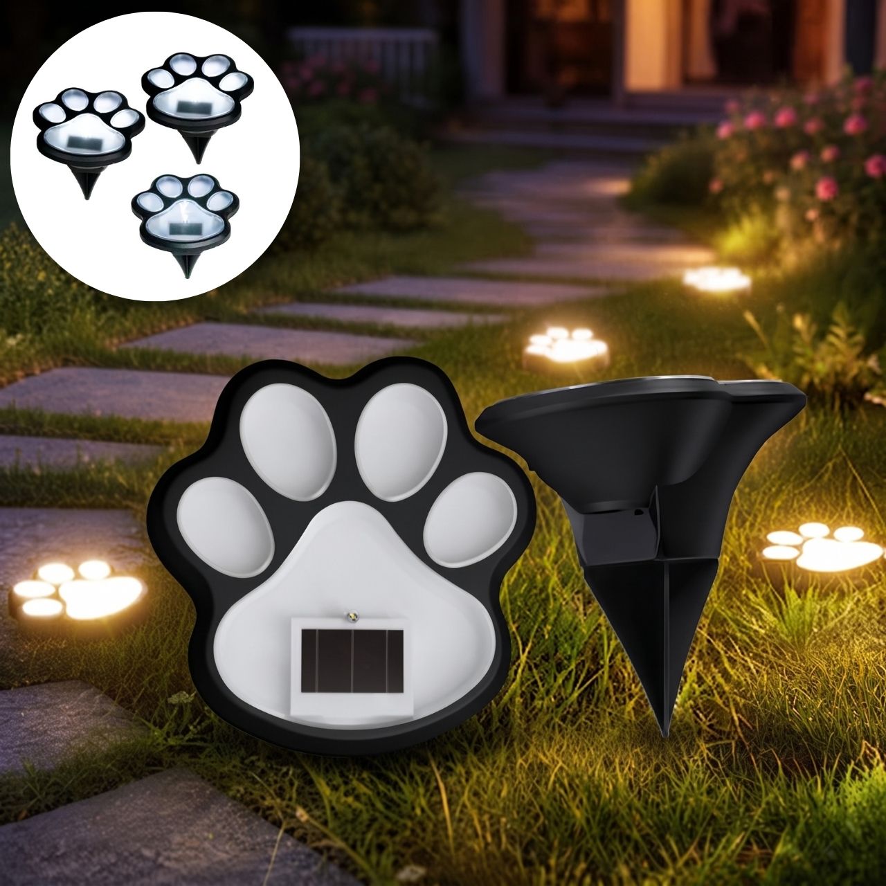 Solárne LED svietidlá v tvare labiek, Paws - Image 3
