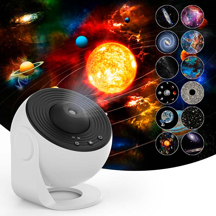 Planetárium, nočný projektor, ktorý zobrazuje 12 rôznych typov galaxií, súhvezdí a planét - Image 1