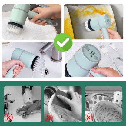 SCRUBBER, Bezdrôtová súprava elektrických kefiek na čistenie - Image 4