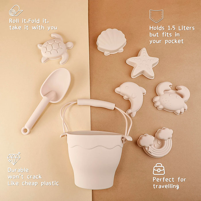 SandBucket, 8-dielna súprava hračiek do pieskoviska pre deti - Image 2