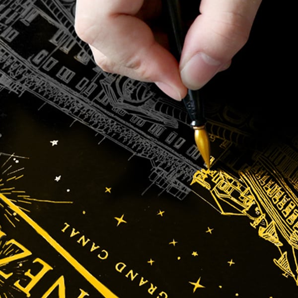 ScratchArt, 6-dielna škrabacia kreatívna sada s 2 ilustráciami - Image 7