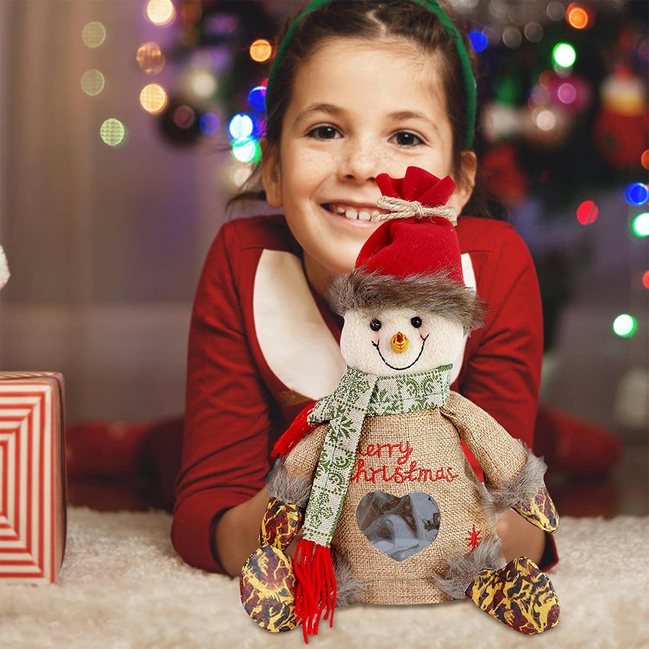SnowMan, jedinečná taška na darčeky v tvare snehuliaka - Image 3