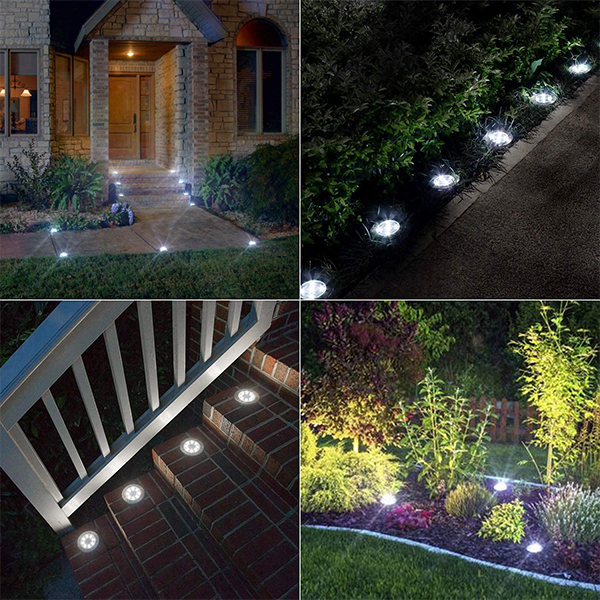 SolarGardenLights, 4 solárne LED záhradné alebo chodníkové lampy - Image 7