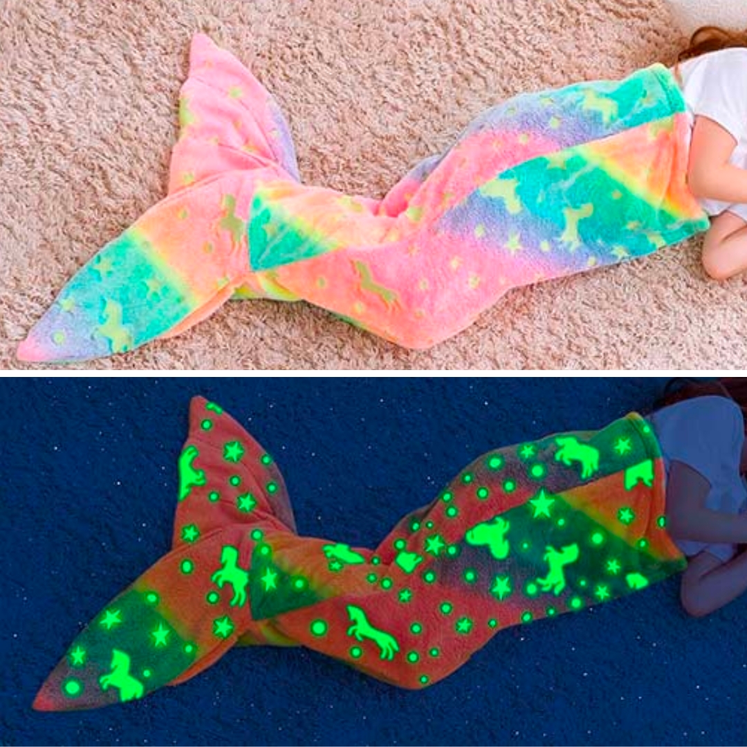SparkleMermaid, darčekový set s dekou pre dievčatko a diamantovým a samolepkovým tvorivým setom ZADARMO - Image 6