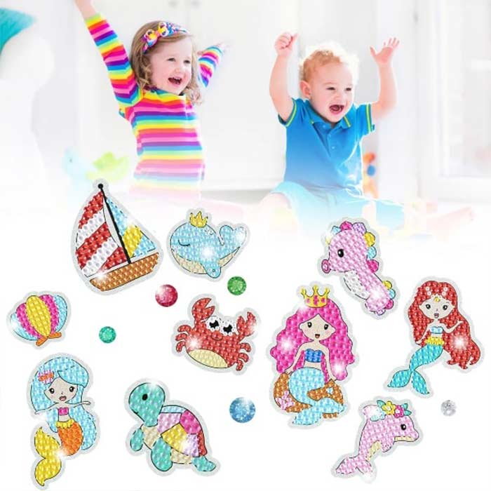 SparkleStickers, kreatívna sada na nanášanie farebných diamantov na nálepky - Image 3
