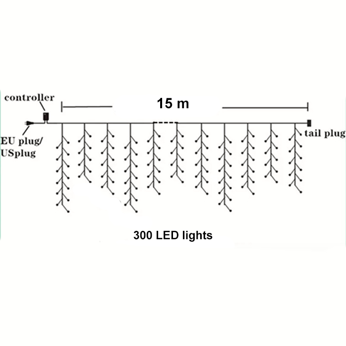 Stringy, LED svetelný reťaz (15 m) - Image 2