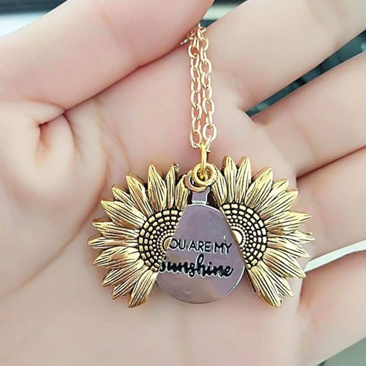 SunNecklace, náhrdelník s motívom slnečnice a roztomilým nápisom - Image 6