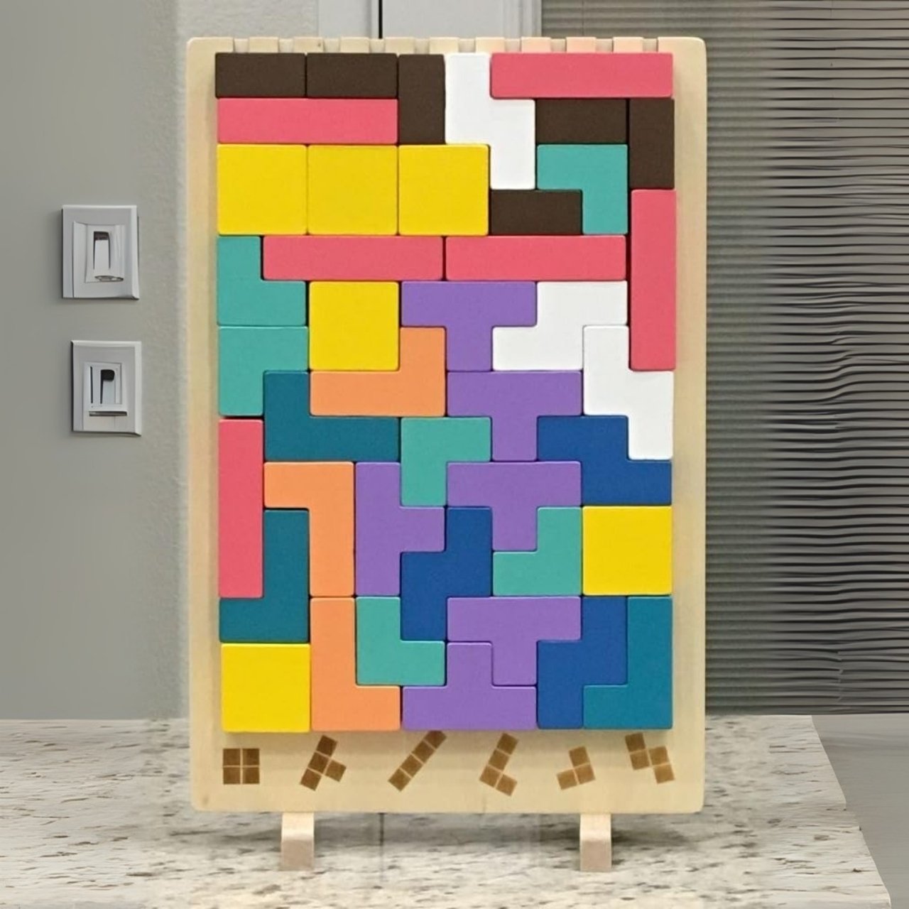 Tetris, drevená didaktická hračka - Image 2