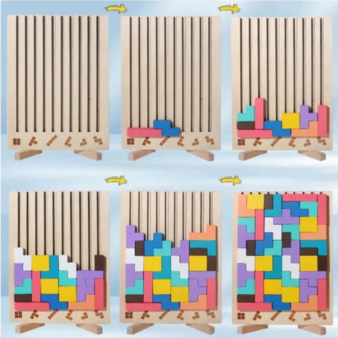 Tetris, drevená didaktická hračka - Image 7
