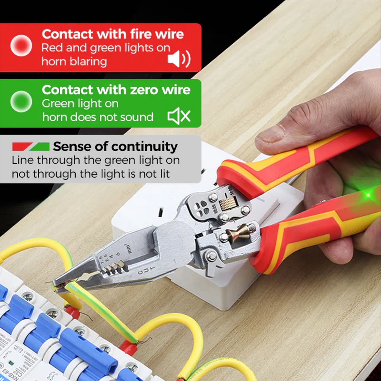 VoltagePliers, univerzálne kliešte na elektrickú prácu s voltmetrom - Image 3
