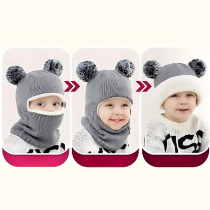 WINHAT-ROZ, CozySnug čiapka s šálom pre deti - Image 2