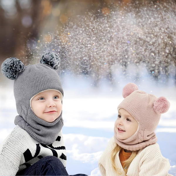 WINHAT-ROZ, CozySnug čiapka s šálom pre deti - Image 8
