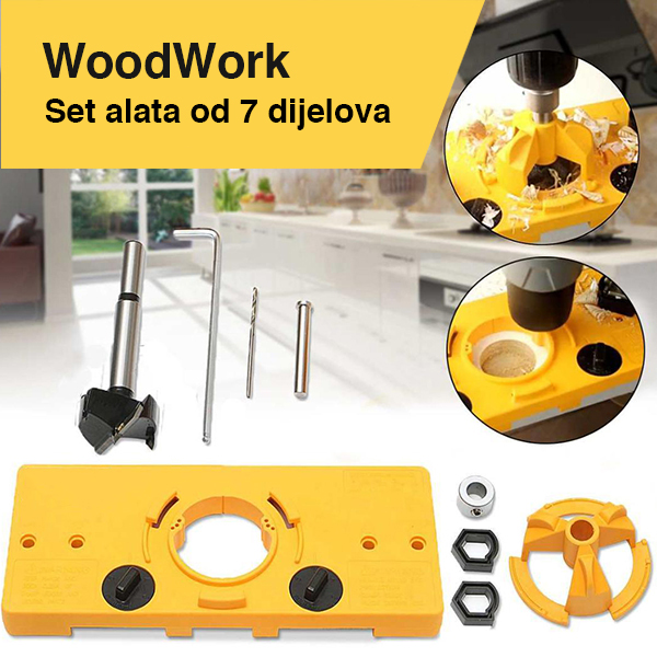 WoodWork, 7-dielna sada na montáž pántov (35 mm) - Image 10