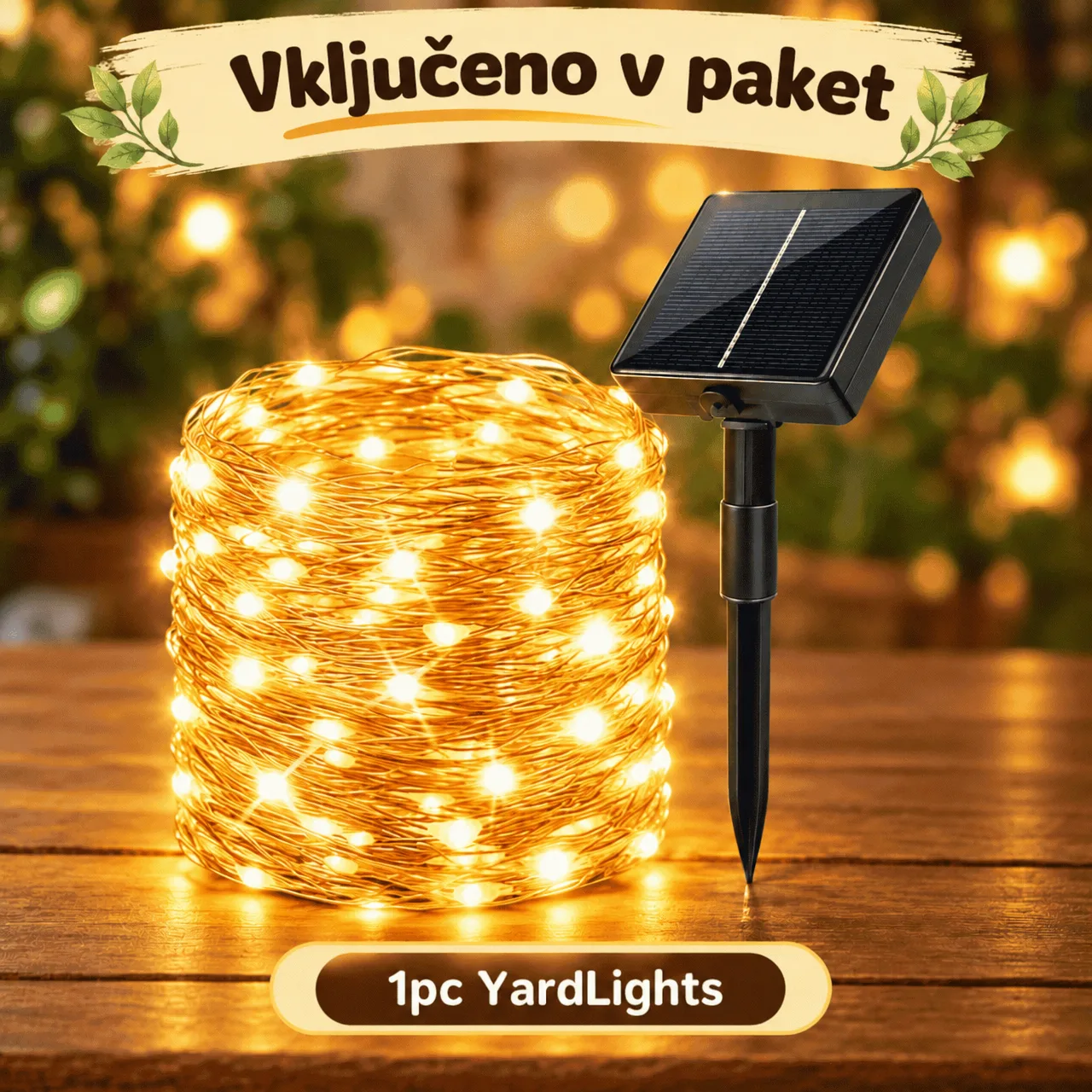 Solárna LED svetelná reťaz (12 m), YardLights