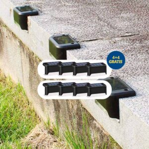 PatioLights, 4-dielny komplet vodotesných LED solárnych záhradnych svetiel (1+1 ZDARMA )