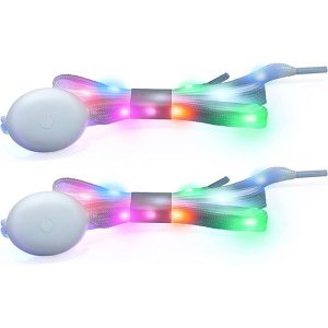 LedLaces, svítící tkaničky - bílé s barevnými led světly