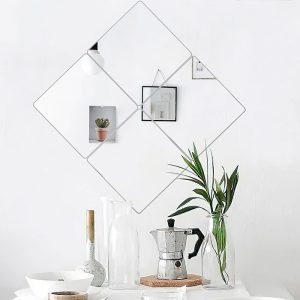 ReflectMirror, nálepky na stenu s efektom zrkadla (4 kusy)