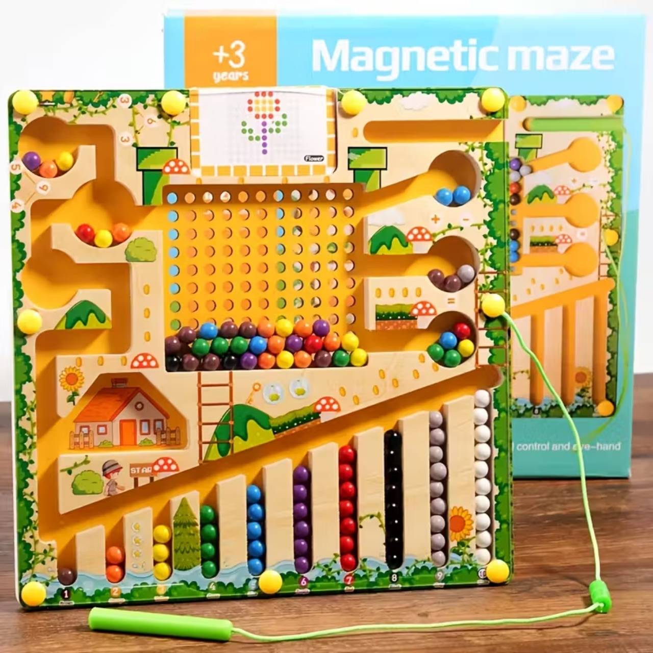 MazeGame, drevená didaktická hračka pre deti