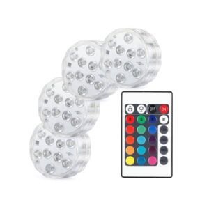 GlowWaterLights, 4 vodotesné LED svetlá s diaľkovým ovládaním
